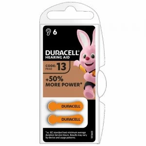 Duracell Hearing Aid Batteries 13 6 Pack
