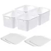 SmartStore Storage Basket Plastic White 28 (W) x 37 (D) x 29 (H) cm