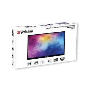 Verbatim PMT-15 Portable Touch Screen Monitor 15.6" FHD 1080P 49592