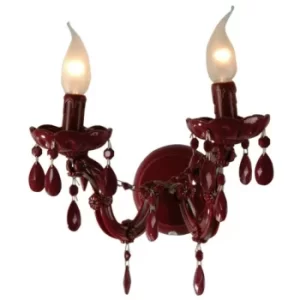 Linea Verdace Marie Candle Wall Light Red