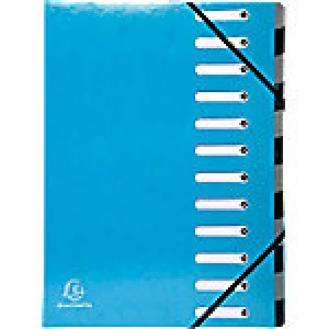Exacompta Elasticated Folder Iderama A4 Turquoise Pressboard