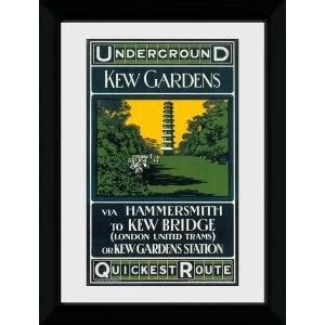 Transport For London Kew Quickest Route 50 x 70 Framed Collector Print