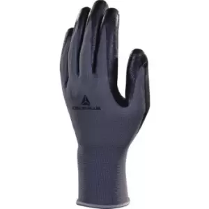 Delta Plus Knitted Polyester Work Safety Gloves (10/XL) (Grey/Black) - Grey/Black