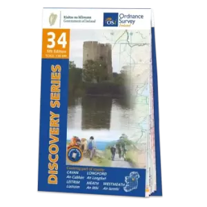 Map of County Cavan,Longford, Leitrim, Meath and Westmeath: OSI Discovery 34