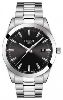 Tissot Gentleman Stainless Steel Bracelet Black Dial Watch