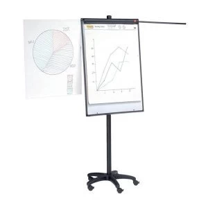 5 Star Office Mobile Executive Easel Magnetic with Extension Arms Capacity A1 Grey