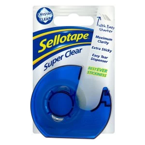 Sellotape Super Clear 18mm x 15m with Dispenser
