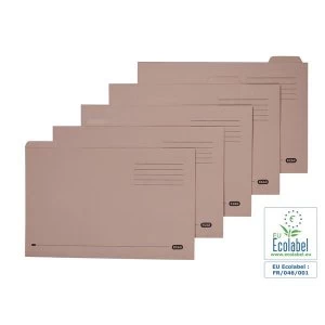 Elba Foolscap Economy Tabbed Folder Recycled Manilla 170gsm Buff Pack of 100