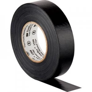 3M 7000062302 Electrical tape Temflex 1500 Black (L x W) 25 m x 19mm 25 m