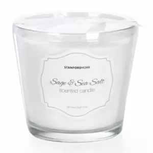 Stanford Home 3 Wick Candle Jar - Sage & Sea Salt