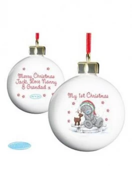 Me To You Personalised 1St Christmas Bauble