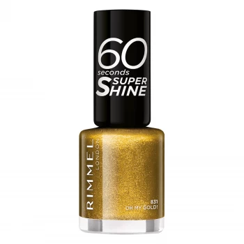 Rimmel 60 Seconds Glitter Nail Polish Gold
