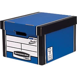 Fellowes Bankers Box Presto Classic Storage Box A4 Blue White Pack of 10