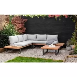 Indoors Outdoors Amberley Sofa Side Coffee Table Set Patio Wooden - Garden Trading