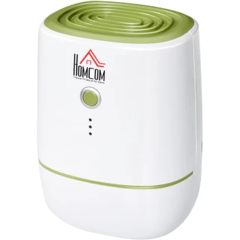 Homcom - 220mL/Day 450ml Portable Small Dehumidifier Air Dryer Cleaner Bedroom Desk OfficeSilent Machine w/ Auto Shut Off Home ElectricGreen