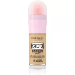 Maybelline Instant Age Rewind Perfector 4-in-1 Glow brightening foundation for natural look shade 1.5 Light Medium 20 ml