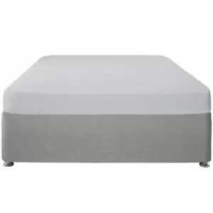 Serene Plain Dye Collection Easy Care Extra Deep Fitted Sheet, Silver, Single