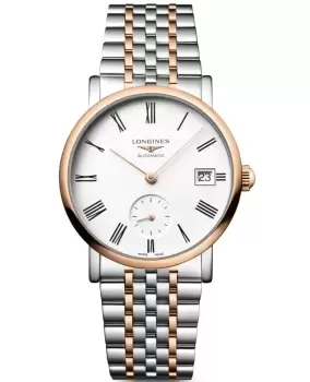 Longines Elegant Collection Automatic White Dial Steel and Rose Gold Womens Watch L4.312.5.11.7 L4.312.5.11.7