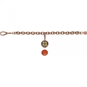 Ladies Orla Kiely Rose Gold Plated Reversible Charm Bracelet