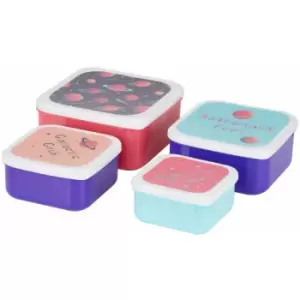 Lunch Boxes Space Sandwich Box Multicolored Snack Boxes For Kids Set Of 4 Lunch Boxes For Kids Flamingo Smiggle Lunch Box 14 x 14 x 6 - Premier