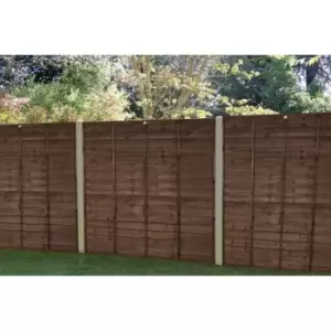 Forest Garden Brown Overlap Fence Panel 6 x 5ft - wilko