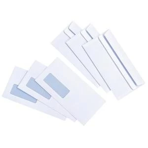 Value DL 90gm2 Window Wallet Envelope White Press Seal Pack of 1000
