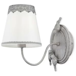 Bouquet Wall Candle Lamp Grey, 1 Light, E14