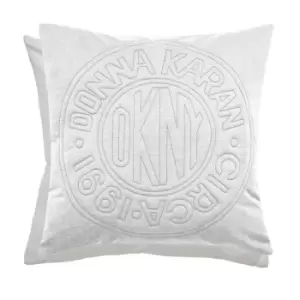 DKNY Circle Logo Cushion 45X45CM - Grey