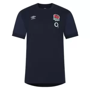 Umbro England Rugby Leisure T-Shirt 2023 2024 Adults - Blue