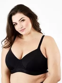 Oola Everyday Full Cup Underwired Bra - Black, Size 46E, Women
