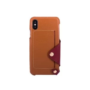 OBX Leather Pocket Case for iPhone X 77-58628 - Brown/Raisin