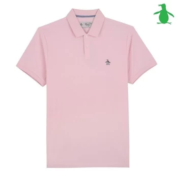 Original Penguin Raised Rib Short Sleeve Polo Shirt - Pink