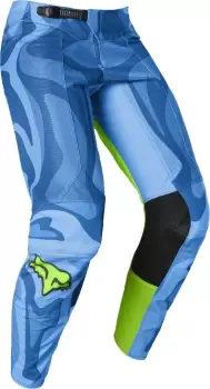 FOX Airline Exo Motocross Pants, blue-yellow, Size 32, blue-yellow, Size 32