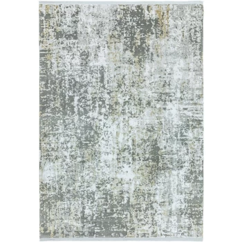 Olympia OL06 Grey Gold Abstract 200cm x 290cm Rectangle - Grey and Yellow