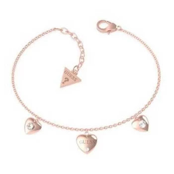 Guess Guess Is For Lovers Multi Hearts Chain Rose Gold Jewellery