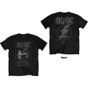 AC/DC - FTATR 40th Monochrome Unisex Large T-Shirt - Black