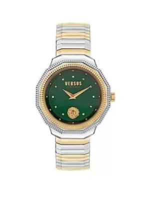 Versus Versace Paradise Cove Ss Yellow Gold Green Dial