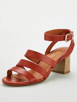 Wallis Strappy Block Heel Sandals - Tan, Size 6, Women