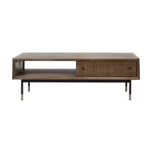 Olivia's Ava 2 Drawer Coffee Table in Acacia Wood