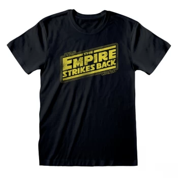 Star Wars - ESB Logo Unisex Large T-Shirt - Black