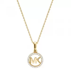 Michael Kors Custom 14ct Gold Plated Logo Starter Necklace...