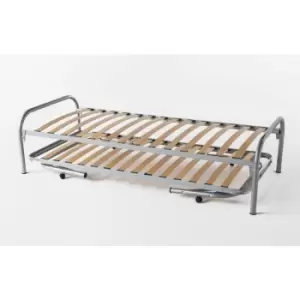 Out & out Addison Double Bed with Pull-out Trundle- Chrome