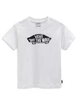 Boys, Vans Younger Off The Wall Logo T-Shirt - Black, White/Black, Size 6-7 Years