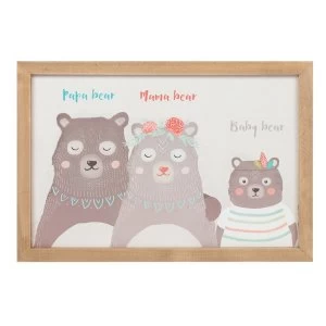 Boho Bear Family Framed Art