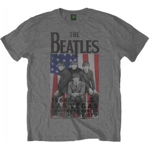 The Beatles Mens Tee: Flag/Vegas (Large)