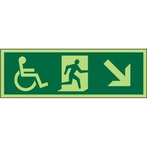Stewart Superior 2mm Photoluminescent Acrylic Exit Signs 450x150