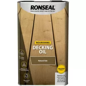 Ronseal Nourishing Decking Oil - 5L - Natural Oak - Natural Oak