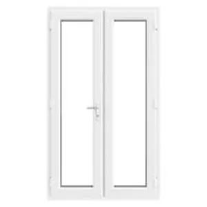 4ft Clear PVCu External French Door set H2055mm W1190mm