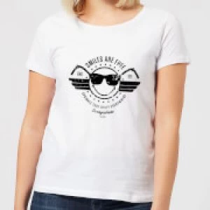 Smiley Smiles Are Free Womens T-Shirt - White - L