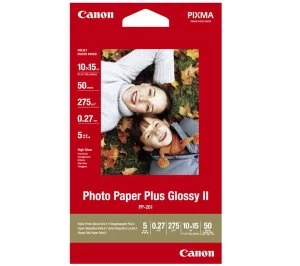 Canon 100 x 150 mm PP-201 Glossy Photo Paper 50 Sheets